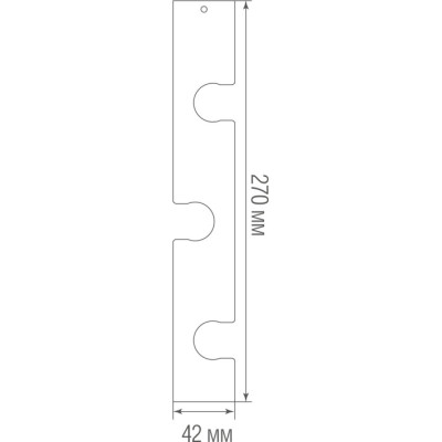 Вертикальный накладной держатель Light Wave Surface mount 270VB3